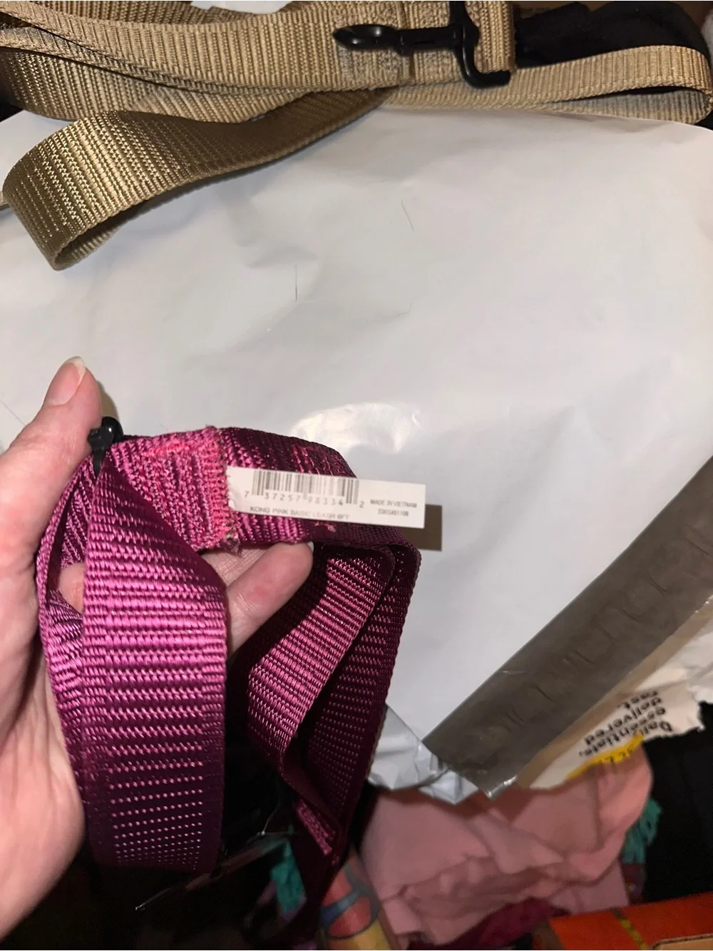 Kong Pink Dog Collar or Leash with Black Hardware